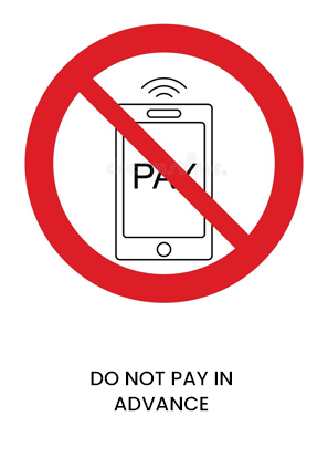 Do not pay in advance